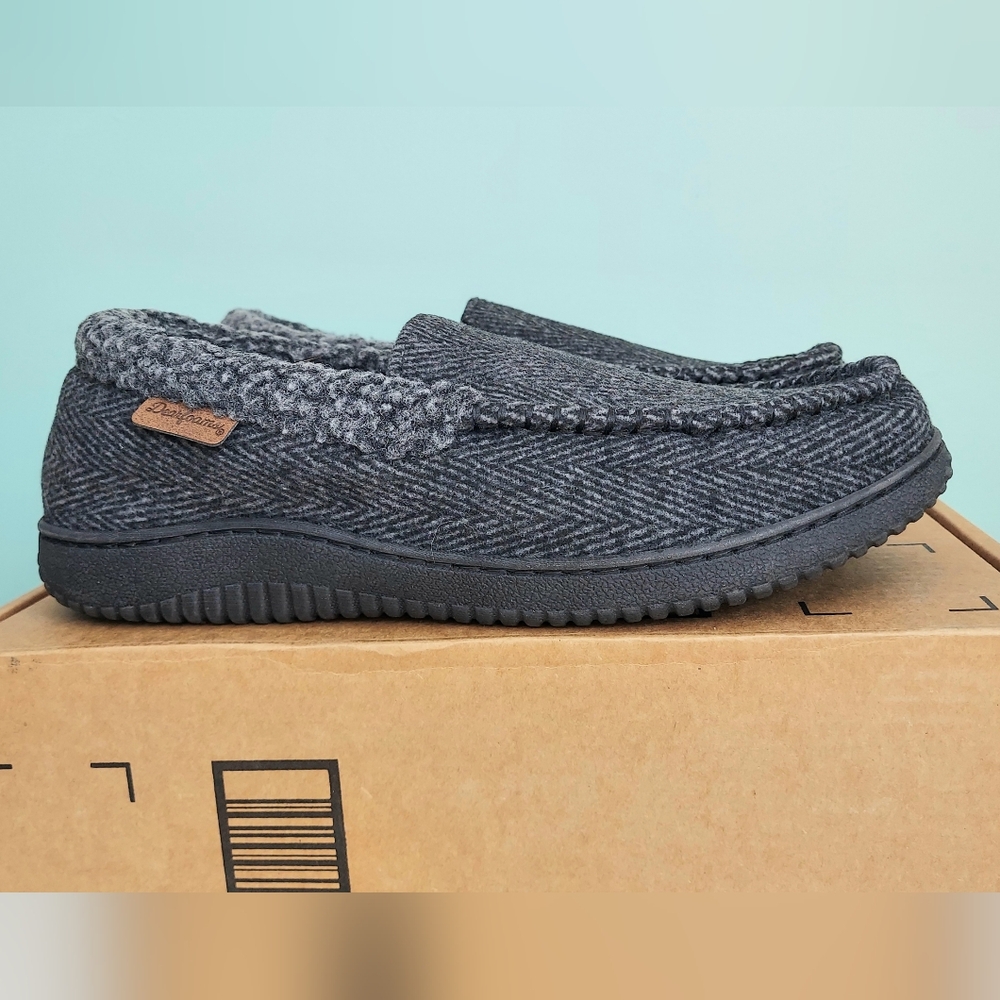 Dearfoams Men's Charcoal Slippers Men's Size 9-10 New With Tags - Picture 3 of 13